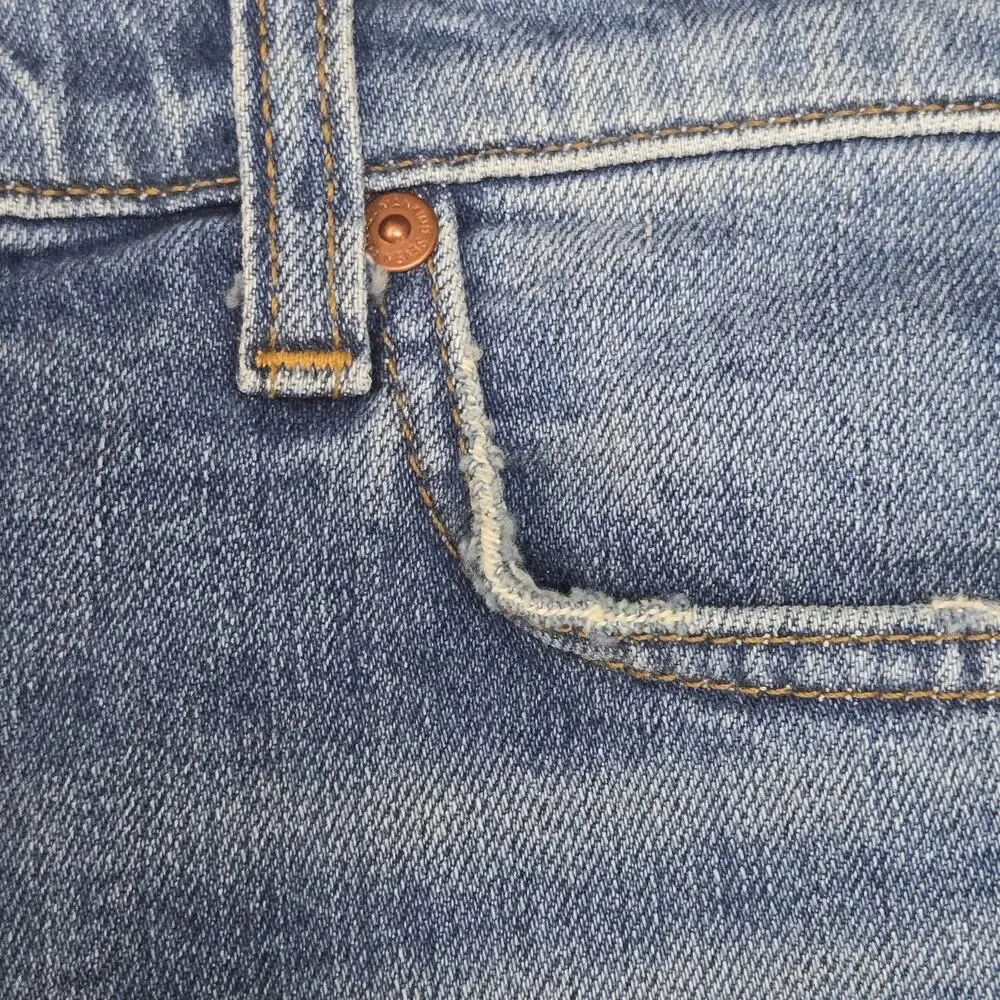 7 For All Mankind Jeans Womens 29 High Waist Cropped Straight Medium Wash Casual